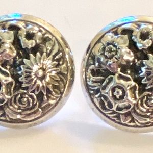 ❤️JAMES AVERY Huge Round Flower EARRINGS Pierced❤️